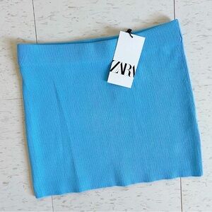 Zara Women's Sky Blue Mini Skirt